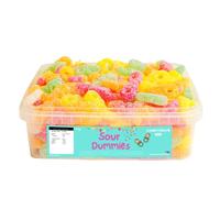 Candycrave Sour Dummies 600g Tub | Jelly Sweets | Sour Coating | Fruit Flavoured | Assorted Colours | Perfect for Tuck Shops and Children's Treats