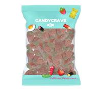 Candycrave Super Value Fizzy Strawberries 1kg - Sour Strawberry Gummy Sweets Halal