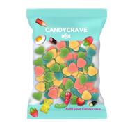 Candycrave Super Value Multicolour Hearts 1kg - Fruity Chewy Gummy Sweets Halal