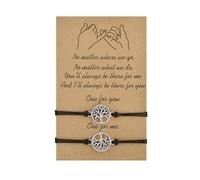 Candyfancy 2 pcs Pinky Promise Bracelets Adjustable Handmade String Rope Bracelets Friendship Matching Bracelets Family Distance BFF Couple Bracelets Jewelry Gifts for Women Mother Daughter, 6 inches