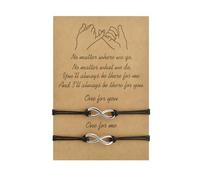 Candyfancy 2 pcs Pinky Promise Bracelets Adjustable Handmade String Rope Bracelets Friendship Matching Bracelets Family Distance BFF Couple Bracelets Jewelry Gifts for Women Mother Daughter