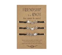 Candyfancy 3 pcs Pinky Promise Bracelets Adjustable Handmade String Rope Bracelets Friendship Matching Bracelets Family Distance BFF Couple Bracelets Jewelry Gifts for Women Mother Daughter