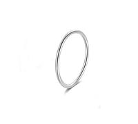 Candyfancy 925 Sterling Silver 1.2mm Thin Plain Knuckle Rings Minimalist Stacking Midi Ring Pinky Thumb Band Rings for Women Size E