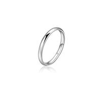 Candyfancy 925 Sterling Silver 2mm Plain Band Ring For Women Minimalist Midi Thin Stacking Rings Size D
