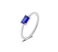 Candyfancy Personalized Birthstone Ring - Unique Jewelry for Every Month with CZ Gemstone Ring, Perfect Birthday, Anniversary, Mothers Birthday Gift Sept(Sapphire) Size R