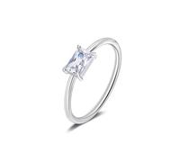 Candyfancy Personalized Birthstone Ring - Unique Jewelry for Every Month with CZ Gemstone Ring, Perfect Birthday, Anniversary, Mothers Birthday Gift Apr(Diamond) Size R