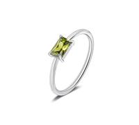 Candyfancy Personalized Birthstone Ring - Unique Jewelry for Every Month with CZ Gemstone Ring, Perfect Birthday, Anniversary, Mothers Birthday Gift Aug(Peridot) Size N