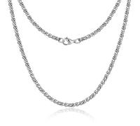 Candyfancy Stainless Steel 2/3/4mm Rolo Chain Necklace, Mens Round Box Chain, Hip Hop Jewellery for Men Women Fashion Jewelry Gifts 16-24 Inches