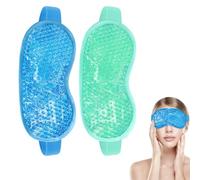 candyfouse 2Pack Cold Cooling Eye Mask, Reusable Hot Colder Therapy Gel Bead with Plush Backing for Puffiness Migraine Stress Relief Skin Care Dry Eyes