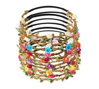Candygirl Fashion 12 Pieces Flower Garland Headband Bohemia Floral Crown for Women Girl Hair Accessories for Wedding Festival Party Multi Color