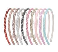 Candygirl Glitter Headband for Girls Women Sparkly Sequin Coated Hairband,Bling Rainbow Alice Band Glittery Stripe Head Band for Little Girls Children Kids Teens Sparkle Headband(10PCS)