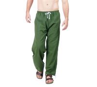 CandyHusky Baggy Sweatpants Men Cotton, Drawstring Lounge Pants, Relaxed Fit, Ideal for Comfort, Green, XXL