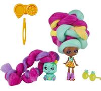 Candylocks 2-Pack, Mina Colada 7.5-cm Scented Collectible Doll and Pet with Accessories