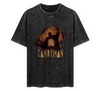Candyman Halloween Horror Movie T-Shirt Graphic Tee Printed Top Mens Black Shirt 3XL