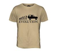 Candymix - 4X4 Evolution of Man - Mens T Shirt Top T-Shirt, Size Large, Colour Toffee
