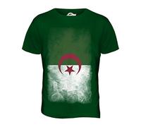 Candymix - Algeria Faded Flag - Mens T Shirt Top T-Shirt, Size Medium, Colour Bottle Green