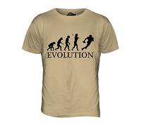 Candymix - American Football Evolution of Man - Mens T Shirt Top T-Shirt, Size Medium, Colour Toffee