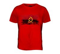 Candymix - Angola Distressed Flag - Mens T Shirt Top T-Shirt, Size Medium, Colour Red