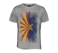 Candymix - Arizona State Faded Flag - Mens T Shirt Top T-Shirt, Size Large, Colour Grey Marl