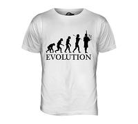 Candymix - Bagpipes Player Evolution of Man - Mens T Shirt Top T-Shirt, Size X-Large, Colour White