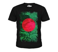 Candymix Bangladesh Grunge Flag Unisex Kids T Shirt Boys/Girls/Toddler/Children T-Shirt, Age 6, Colour Black
