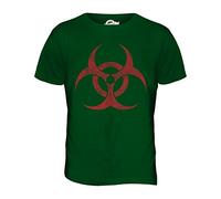 Candymix - Biohazard Distressed Print - Mens T Shirt Top T-Shirt, Size Large, Colour Bottle Green