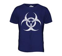 Candymix - Biohazard Distressed Print - Mens T Shirt Top T-Shirt, Size Small, Colour Navy