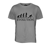 Candymix - Bowls Evolution of Man - Mens T Shirt Top T-Shirt, Size X-Large, Colour Light Grey