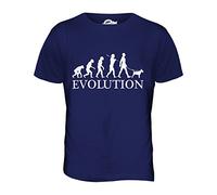 Candymix - Bull Terrier Evolution of Man - Mens T Shirt Top T-Shirt, Size 2X-Large, Colour Navy