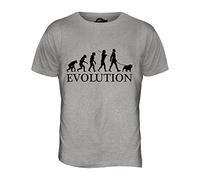 Candymix - Bulldog Evolution of Man - Mens T Shirt Top T-Shirt, Size Large, Colour Grey Marl