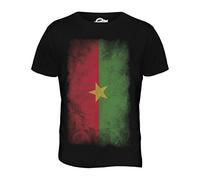 Candymix - Burkina Faso Faded Flag - Mens T Shirt Top T-Shirt, Size X-Large, Colour Black