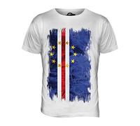 Candymix - Cape Verde Grunge Flag - Mens T Shirt Top T-Shirt, Size X-Large, Colour White