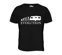 Candymix - Caravan Evolution of Man - Mens T Shirt Top T-Shirt, Size Medium, Colour Black