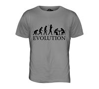 Candymix - Chess Evolution of Man - Mens T Shirt Top T-Shirt, Size Medium, Colour Light Grey
