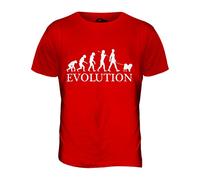 Candymix - Chow Chow Evolution of Man - Mens T Shirt Top T-Shirt, Size Large, Colour Red