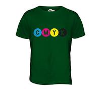 Candymix - CMYK Circles - Mens T Shirt Top T-Shirt, Size Medium, Colour Bottle Green