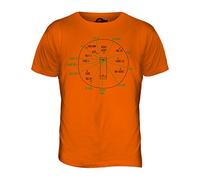Candymix - Cricket Fielding Positions - Mens T Shirt Top T-Shirt, Size Large, Colour Orange