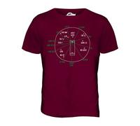 Candymix - Cricket Fielding Positions - Mens T Shirt Top T-Shirt, Size X-Large, Colour Burgundy