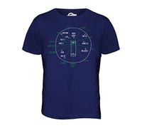 Candymix - Cricket Fielding Positions - Mens T Shirt Top T-Shirt, Size X-Large, Colour Navy