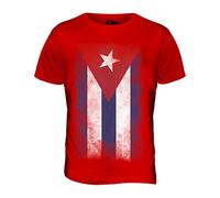 Candymix - Cuba Faded Flag - Mens T Shirt Top T-Shirt, Size 4X-Large, Colour Red