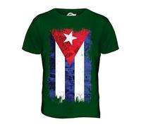 Candymix - Cuba Grunge Flag - Mens T Shirt Top T-Shirt, Size 3X-Large, Colour Bottle Green