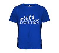 Candymix - Dachshund Evolution of Man - Mens T Shirt Top T-Shirt, Size Large, Colour Royal Blue