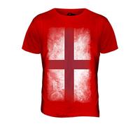Candymix - England St George Faded Flag - Mens T Shirt Top T-Shirt, Size Medium, Colour Red