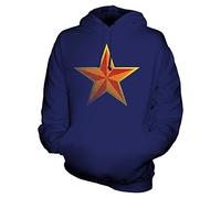 Candymix - Faded Communist Star - Unisex Hoodie Mens Ladies Hooded Sweater, Size 2X-Large, Colour Navy