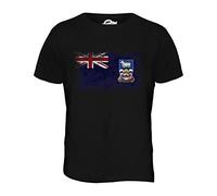 Candymix - Falkland Islands Distressed Flag - Mens T Shirt Top T-Shirt, Size Small, Colour Black