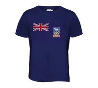 Candymix - Falkland Islands Scribble Flag - Mens T Shirt Top T-Shirt, Size Large, Colour Navy
