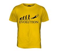 Candymix - Football Goalkeeper Evolution of Man - Mens T Shirt Top T-Shirt, Size Medium, Colour Deep Yellow