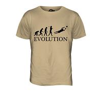 Candymix - Football Goalkeeper Evolution of Man - Mens T Shirt Top T-Shirt, Size Medium, Colour Toffee