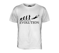 Candymix - Football Goalkeeper Evolution of Man - Mens T Shirt Top T-Shirt, Size X-Small, Colour White
