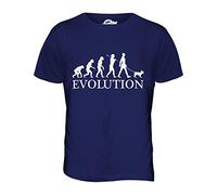 Candymix - French Bulldog Evolution of Man - Mens T Shirt Top T-Shirt, Size Large, Colour Navy